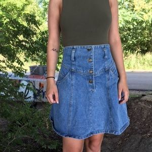Vintage long jean skirt